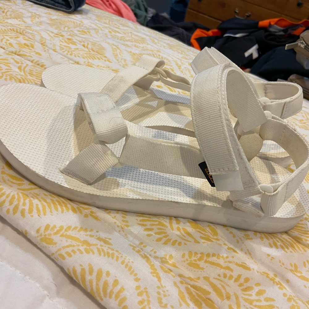 White Teva sandals women’s size 10